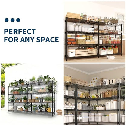 70.8" W Storage Shelves 4-Tier 1060 LBS Metal Garage Shelving with Adjustable Heavy Duty Shelving Unit for Home Kitchen Office Garage 70.8" W x 59.5" H x 15.8" D - color: 4 Tier,15.75" D X70.87" W X59.49" H