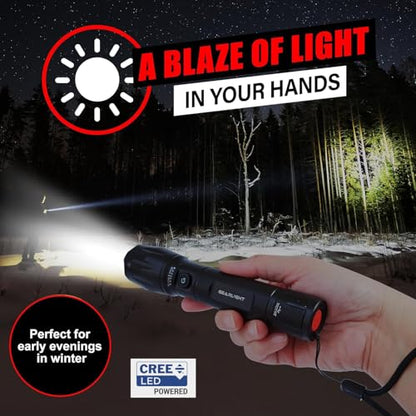 GearLight S1000 LED Tactical Flashlight - High Lumens, USB-C Fast Charging, Dual-Button, IPX4 Water-Resistant, Pocket-Sized for Camping & Emergencies with Batteries - 2 Pack, (Rechargeable) - color: 2 Pack, (Rechargeable)