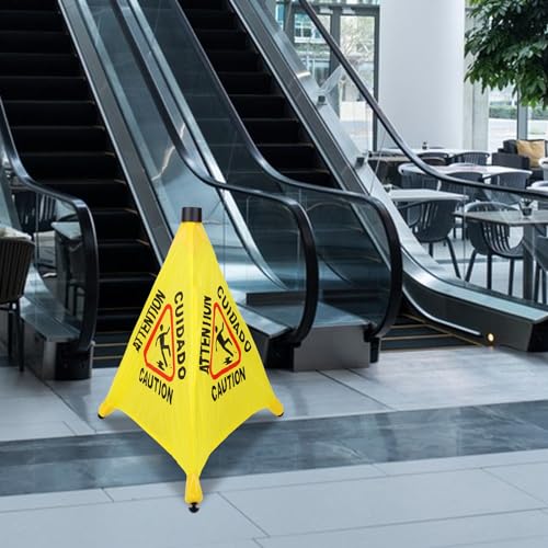 6 Pcs 20 Inch Pop Up Wet Floor Signs With Storage Tube
