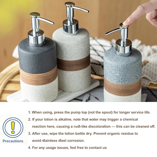 Hand Soap Dispenser Set for Bathroom, Kitchen Dish Soap Dispenser - color: Gray and White, size: 1xSoap Dispenser