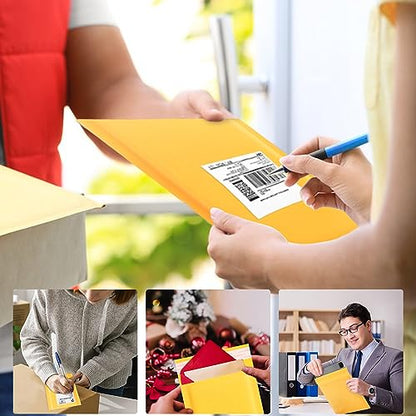 Kraft Bubble Mailers 4x7inch 100Pack Yellow Self-Seal Padded Envelopes Bubble Opaque Padded Mailers Shipping Bags for Small Businesses to Package and Mail Jewelry, Electronic Products - size: 4x7-100Pc