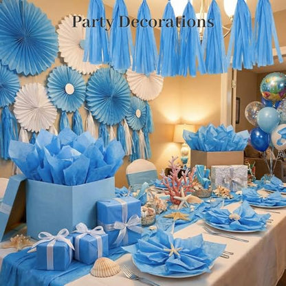 Koogel 330 Sheets Blue Tissue Paper, 14 X 10 inches - color: Blue