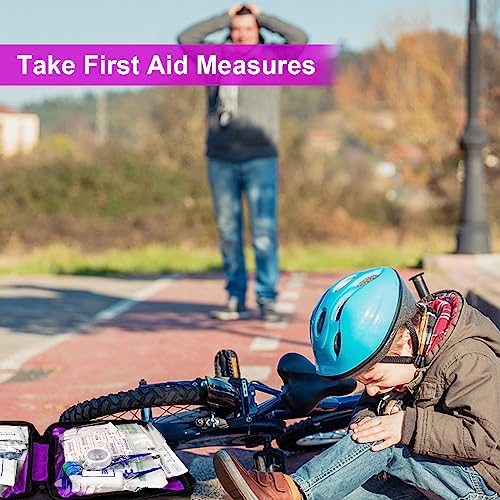 First Aid Kit 300PCS Car Home Camping Essentials Purple 1st Aid - style: 300Pcs-Purple