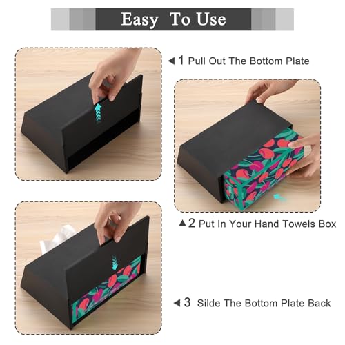 Sumnacon Metal Hand Towel Box Cover, Disposable Paper Hand Towels Holder