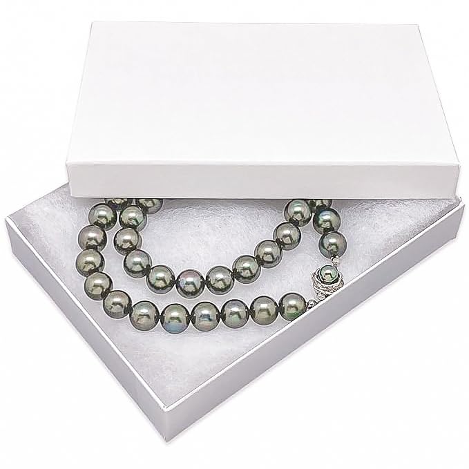 TheDisplayGuys 25 Cardboard Gift Jewelry Boxes w/Paddings #53-5.4x3.9x1 - color: White Matte