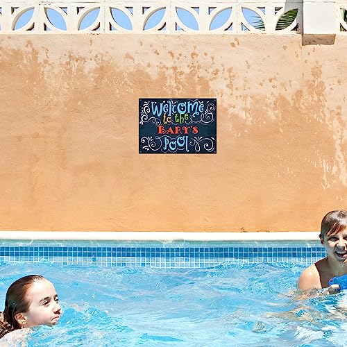 Custom Pool Sign, Welcome to The Pool, Fun Colors, Christmas Gift Dad - color: D203, size: 10x14