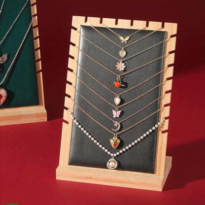 Necklace Display Stands for Selling Necklace Holder Set 3PCS Black - color: Black