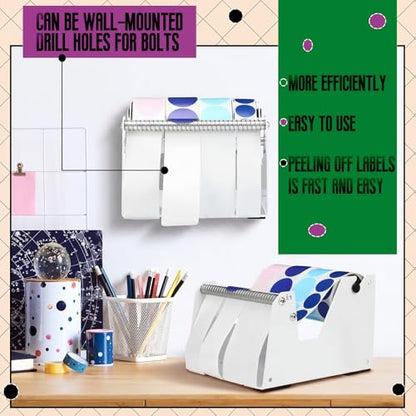 AmazingSpark Manual Label Dispenser Machine, Adjustable Large Width Label Stripper, Stainless Steel Manual Labeling Machine for Small Business, Logistics, Warehouse (6.3 Inch) - size: 6.3 Inch