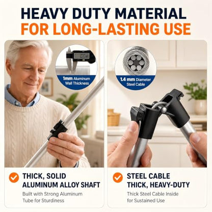 2 Pack 43" Grabber Reacher Tool, LEGENDONE Foldable Reaching Pickup Tool - color: 43"orange&blue- 2pack