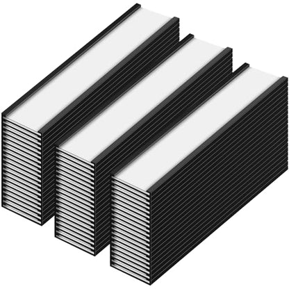 ReliThick 100 Pack 4" x 1" C Channel Magnetic Label Holders for Metal Racks and Shelves with Protective Films and Replacement Strips