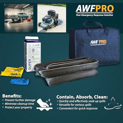 AWF PRO Portable Economy Universal Spill Kit, 25 Pieces - size: Economy Spill Kit