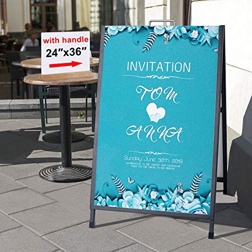 AKTOP Heavy Duty A-Frame Sidewalk Signs 24 x 36 Inch - style: Portable