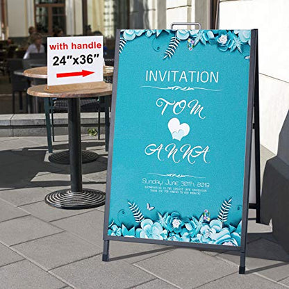 AKTOP Heavy Duty A-Frame Sidewalk Signs 24 x 36 Inch - style: Portable