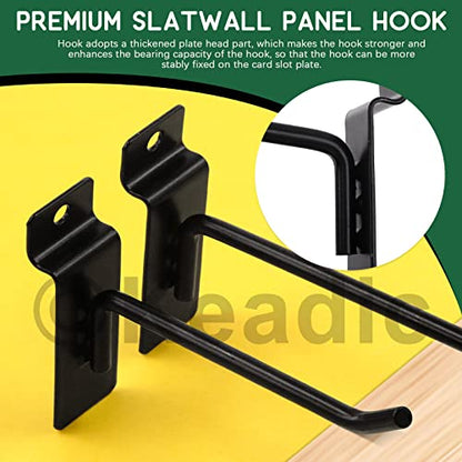 Keadic 32Pcs Slatwall Hooks Assortment Set 2/4/6/8 Inch Slat Wall Shelf Brackets Hanging Hook Heavy Duty Pegboard Gridwall Hooks Display Panel Hook for Garage Shop Retail (Black) - size: 2" 4" 6" 8"