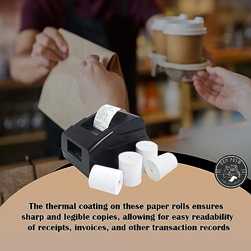 BAM POS Thermal Receipt Paper Rolls 3-1/8"x190' BPA Free (30 Rolls)