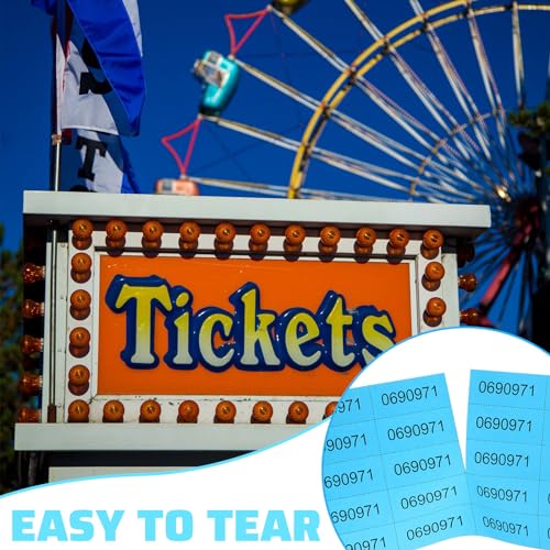 Kosiz 2400 Sheets Raffle Ticket Sheets Blue Chinese Raffle Tickets 25 Bid