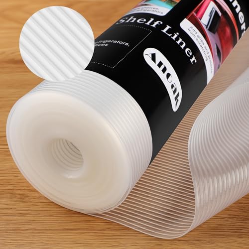 Anoak Shelf Liner - Non-Slip Cabinet Liner, 16 Inch x 30 FT(360 Inch) Durable Waterproof Washable Oil-Proof for Kitchen Cabinet, Shelves, Refrigerator, Storage, Desks, Non Adhesive - size: 16"W x 360"L