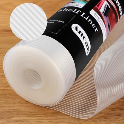 Anoak Shelf Liner - Non-Slip Cabinet Liner, 16 Inch x 30 FT(360 Inch) Durable Waterproof Washable Oil-Proof for Kitchen Cabinet, Shelves, Refrigerator, Storage, Desks, Non Adhesive - size: 16"W x 360"L