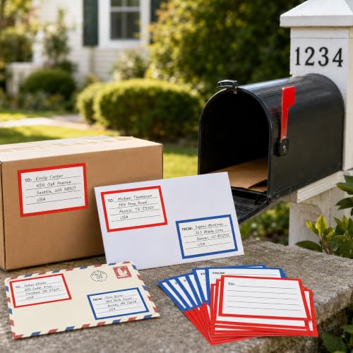 to from Return Address Mailing Labels 120 Pcs Blank Mail Shipping Label