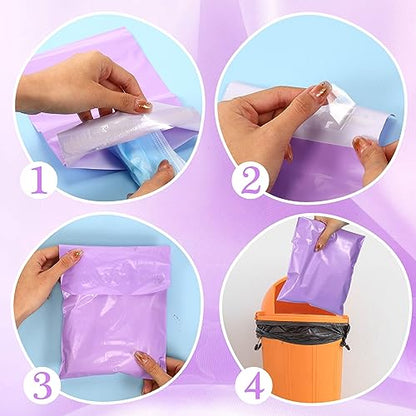 Fulmoon 300 Pcs Sanitary Napkin Disposal Bags for Tampons Pads, Purple - color: Purple