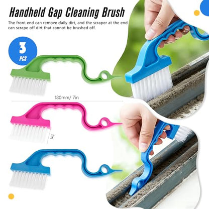 15Pcs Crevice Cleaning Brush Groove Gap Hard Bristle Cleaning Tool Small Clean Brush for Cleaning Sink Toilet Kitchen Door Window Track Cup Teapot