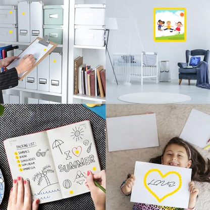3500 Pieces Dot Stickers, 3/4 inch Black Coding Labels Circle, Yellow Dot Stickers for Office, Classroom, Students (Pack of 2) - color: Yellow, size: 3500 Pieces (Pack of 2)