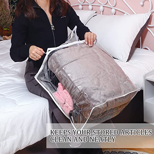 Shappy 6 Packs Clear Plastic Storage Bags with Zipper, 18 x 15 x 9 Inch - size: 18 x 15 x 9 Inch
