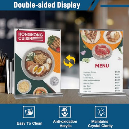 Dynta 24 Pack Acrylic Sign Holder 4x6 Picture Frame - size: 4x6 Inches