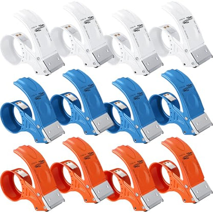 Watersay 12 Pcs 2" Packing Tape Gun Heavy Duty Tape Dispenser for Packing