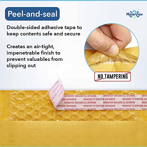 Kraft Bubble Mailers 8.5x14.5, Self Seal Padded Envelopes #3, 100 Pack - size: 8.5"x14.5" / 100 Pack