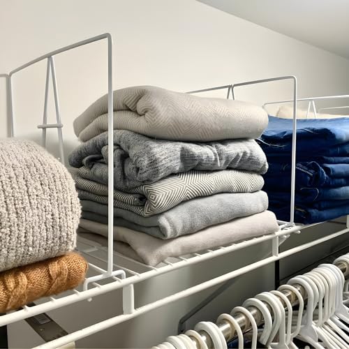 Evelots 4-Pack Wire Shelf Dividers, Tall Steel Closet Shelf Divider - size: Set of 4, style: WIRE Shelf Dividers