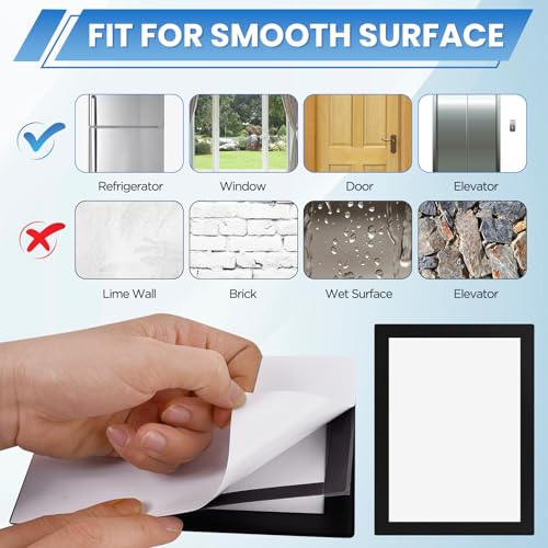 20 Pack Magnetic Sign Holder 5 * 7 inches with Magnetic Border - color: 20 Pack Black, size: 5x7