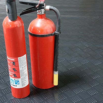 Rubber Cal Diamond-Grip Floor Mat - color: Black, size: 2mm x 4 x 4-Feet