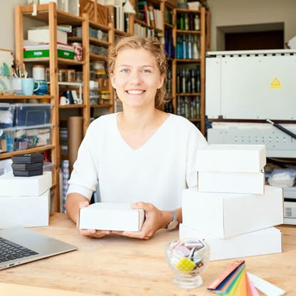 6x6x3 inch White Shipping Boxes for Small Business- Set of 25 - color: White, size: 6x6x3