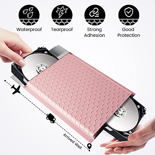 Fuxury 300 Pack Sakura Pink Bubble Mailers 6x10 Bubble Shipping Envelopes - color: Light Pink, size: 6x10" 300PC
