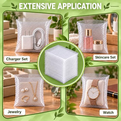 100PCS 4x8"Bubble Pouches,Shockproof Cushioning Protection - size: 100PCS-4x8Inches