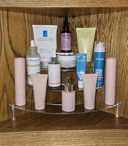 Gonice Small Acrylic Display Riser, 4 Tier Desktop Display Stand - size: 4tier