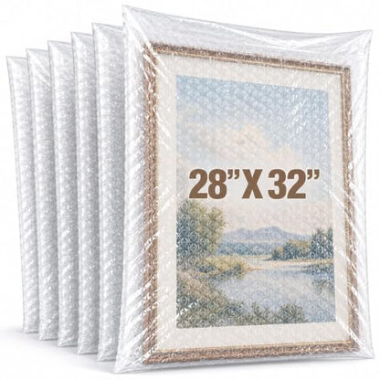 28"x32" Clear Bubble Out Bag, 5PCS Large Bubble Pouches Bags - size: 5PCS-28x32Inches