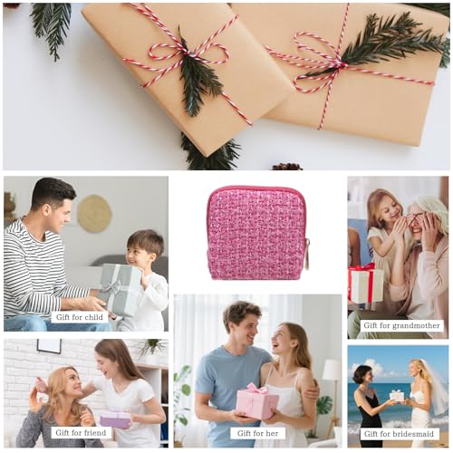 Stratalife Small Travel Jewelry Case, Qulited Storgae Pouch - color: Quilted Rose Pink