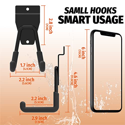 HUHOLE 4 Pack Slatwall Hooks Utility Garage Storage Hangers - style: Slatwall Accessories 4PC