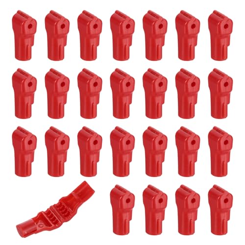 uxcell 100pcs Peg Hook Locks Stop Locks 4mm ABS Hook Security Lock - color: Red