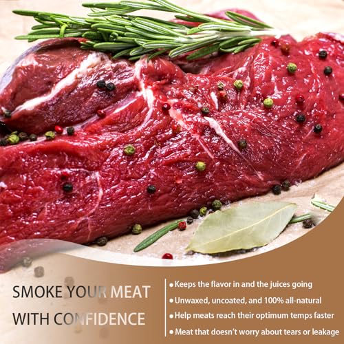 XKDOUS 12” x 80’ Brown Butcher Paper Roll for Smoking Meat, BBQ, Grilling - color: Brown, size: 12 inches x 80 feet