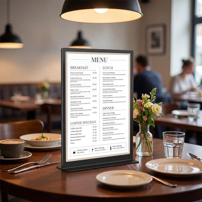 6 Pack A4 Metal Sign Holder,8.27" x 11.69", Double Sided Tabletop Stand
