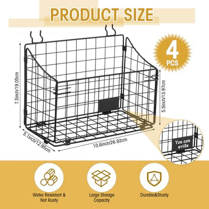 4 Pcs Peg Board Bins and Baskets Peg Board Organizer, Large - size: Large