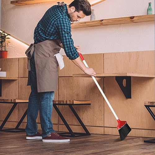 WILLBOND 8Set Broom and Dustpan Set Long Hand Broom with Dustpan Combo Bulk