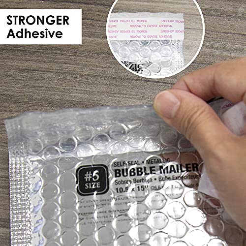 BAZIC Products #5 Metallic Bubble Mailers, 10.5 x 15 In, 4-Set - size: 4-Pack
