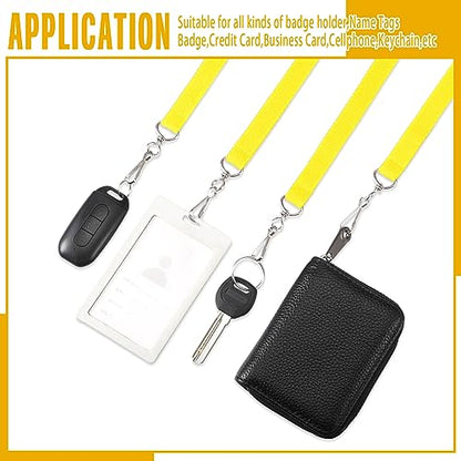 Patelai 120 Pcs Breakaway Lanyards with J Hook, Yellow - color: Yellow