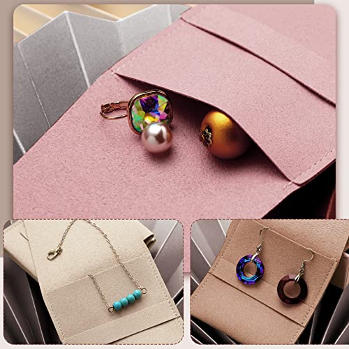 Bonuci 40 Pcs Microfiber Jewelry Pouch Bulk with Band - color: Multicolor