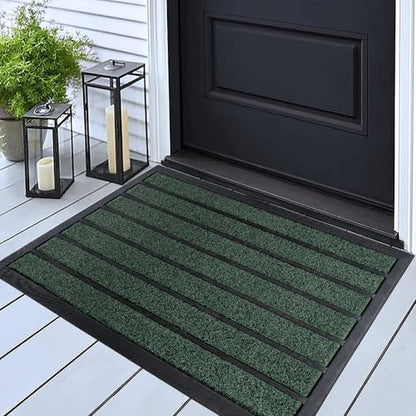 ubdyo Extra Durable Door Mat Outside Entrance (30" x 17", Bright Green) - color: Bright Green, size: 30" x 17" (Rectangular)