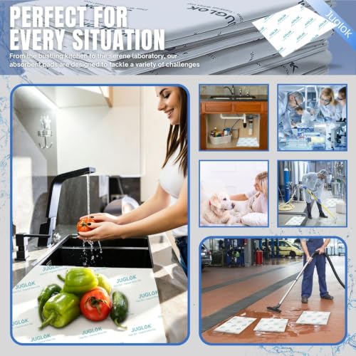 10 Pcs Water Absorbent Mats - 13.8" x 15.8" Reusable Water Absorbing Pads for Home, Kitchen, Garage, and Basement - Hand-Wringable Quick-Dry Water Absorbers (1 Pack, 10 Pcs) - size: 10 Pcs